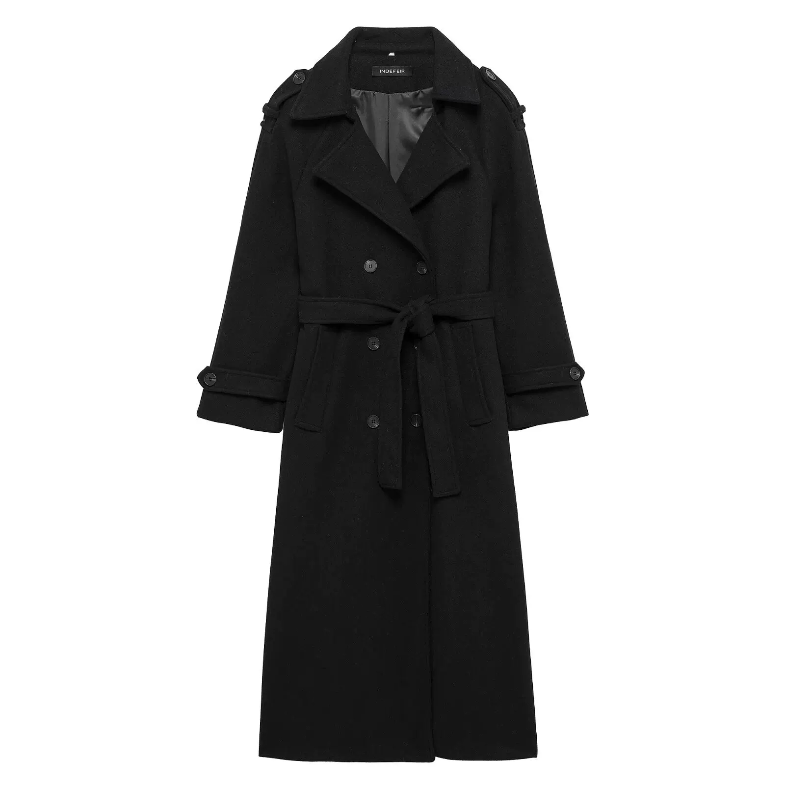 Manteau Trench Noir Double Bou - Trench Coat Formal avis et prix