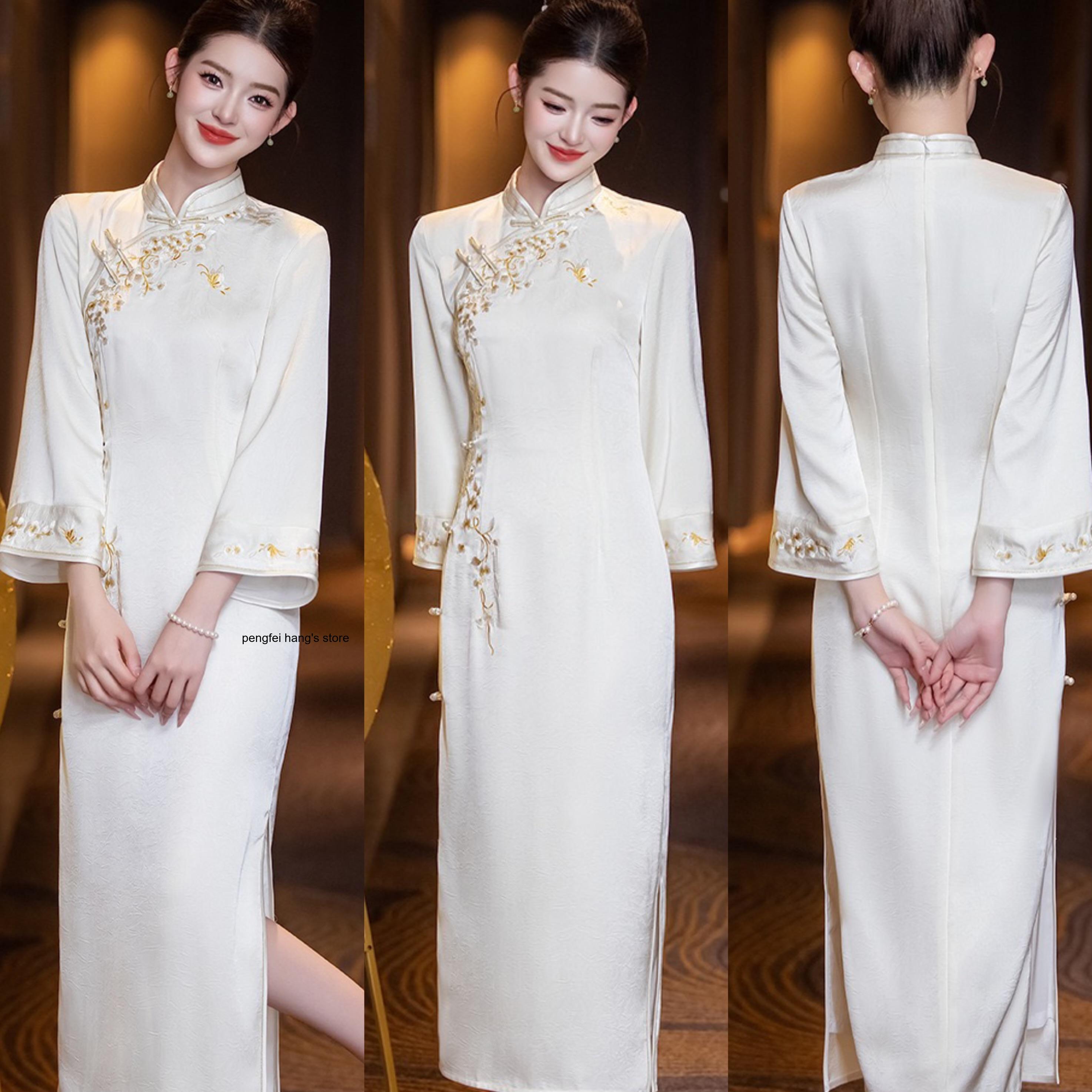Robe longue Qipao élégante pou - Women'S Formal Wear Petite avis et prix