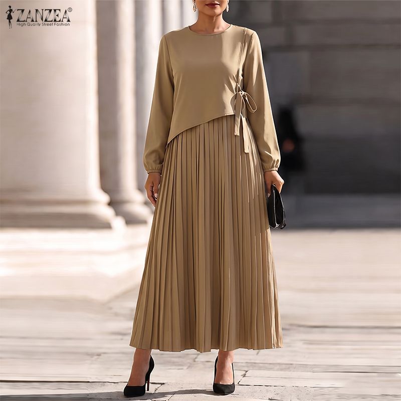 ZANZEA Robe longue plissée élé - Women Formal Office Wear Tops avis et prix
