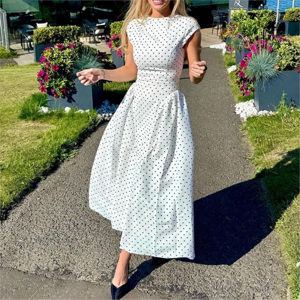 Robe Courte Blanche Imprimée à - Women Formal Office Wear Tops avis et prix