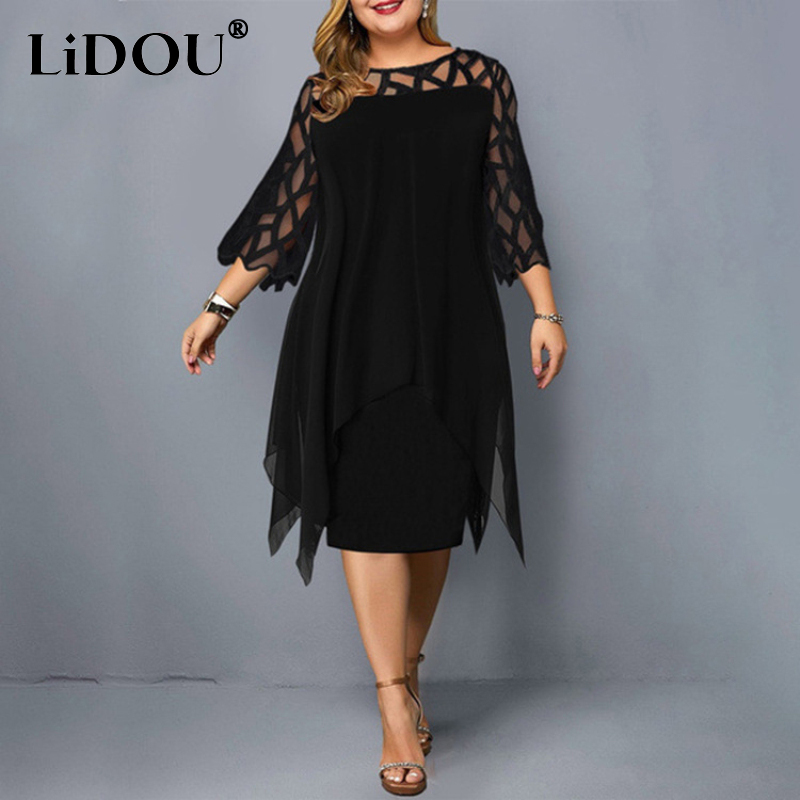 Nouveau élégant dentelle maill - Women Formal Office Wear Tops avis et prix