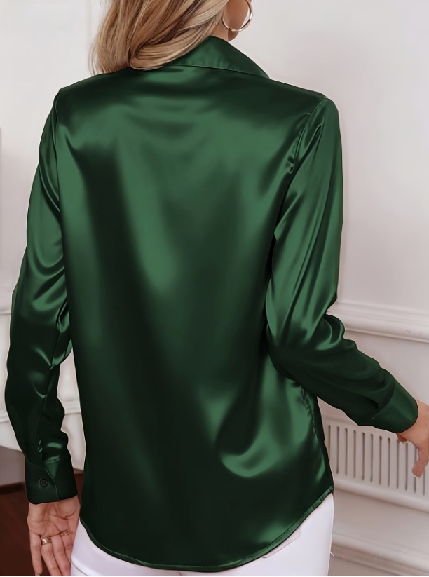 Chemisier pour femmes en satin - Women Formal Office Wear Tops avis et prix